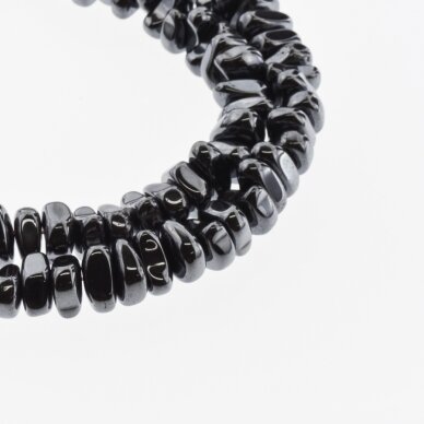 Hematite, Reconstituted, Chip Bead, Black, 39-40 cm/strand, about 5-8 mm