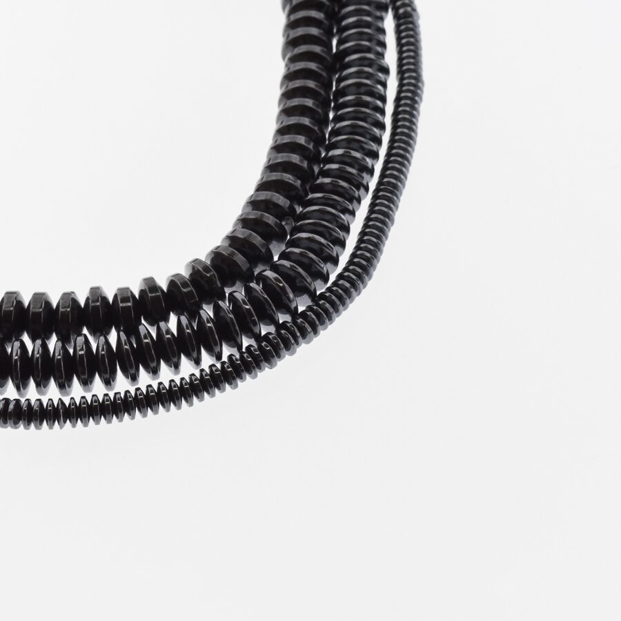 Hematite, Reconstituted, Abacus Rondelle Bead, Black, 39-40 cm/strand, 3x2 mm
