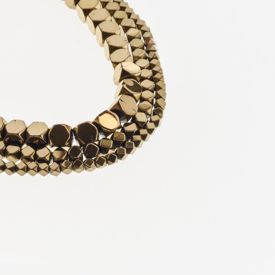Hematite, Reconstituted, Truncated Cube Bead, Brown, 39-40 cm/strand, 1.5x1.5 mm Hematite, Reconstituted, Truncated Cube Bead, Brown, 39-40 cm/strand, 1.5x1.5 mm