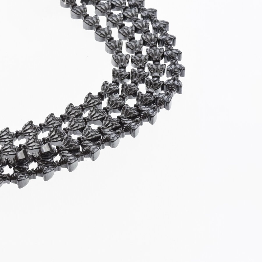 Hematite, Reconstituted, Bee Bead, Black, 39-40 cm/strand, 8x10 mm Hematite, Reconstituted, Bee Bead, Black, 39-40 cm/strand, 8x10 mm