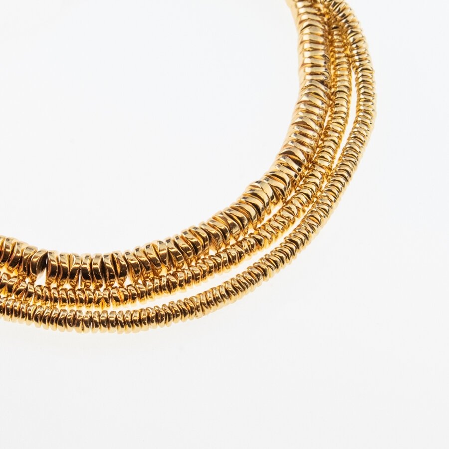 Hematite, Reconstituted, Electroplated, Bended Round Rondelle Bead, Gold, 39-40 cm/strand, 4x1, 6x1 mm Hematite, Reconstituted, Electroplated, Bended Round Rondelle Bead, Gold, 39-40 cm/strand, 4x1, 6x1 mm