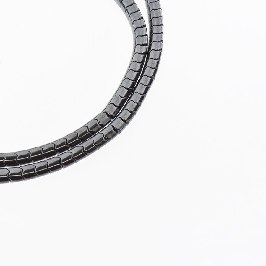 Hematite, Reconstituted, Puffed "W" Bead, Black, 39-40 cm/strand, 6x4 mm Hematite, Reconstituted, Puffed "W" Bead, Black, 39-40 cm/strand, 6x4 mm