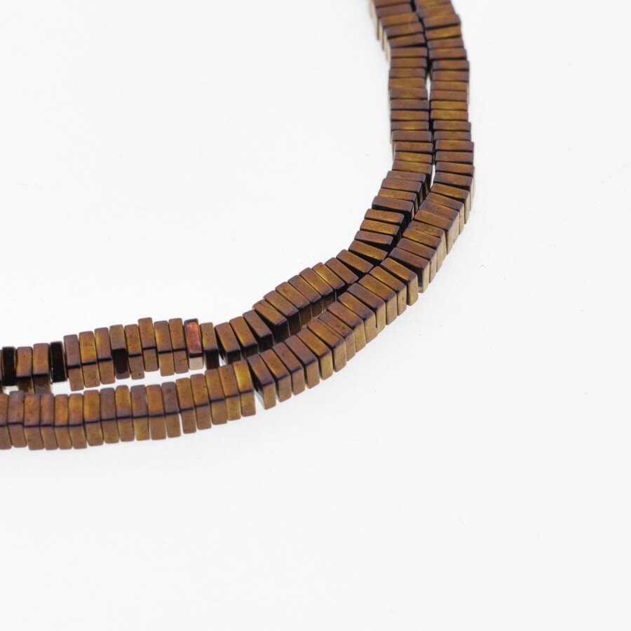 Hematite, Reconstituted, Square Rondelle Bead, Purple, 39-40 cm/strand, 2x1 mm