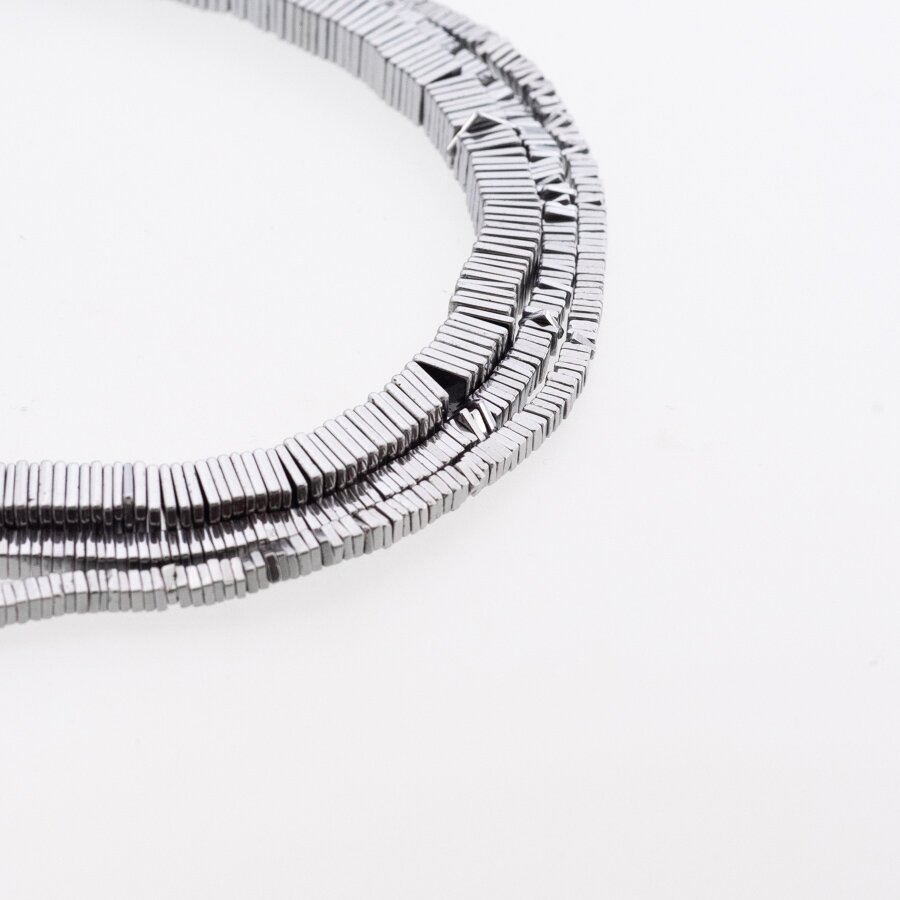 Hematite, Reconstituted, Square Rondelle Bead, Nickel Grey, 39-40 cm/strand, 2x1, 3x1, 4x1, 6x1 mm Hematite, Reconstituted, Square Rondelle Bead, Nickel Grey, 39-40 cm/strand, 2x1, 3x1, 4x1, 6x1 mm
