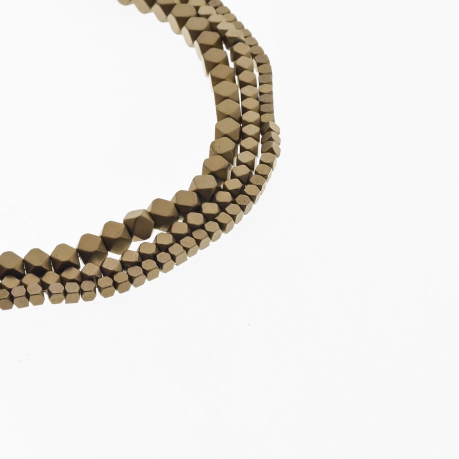 Hematite, Reconstituted, Matte Truncated Cube Bead, Brown, 39-40 cm/strand, 1.5x1.5 mm Hematite, Reconstituted, Matte Truncated Cube Bead, Brown, 39-40 cm/strand, 1.5x1.5 mm