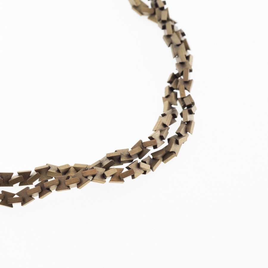 Hematite, Reconstituted, Matte Bow Bead, Khaki Gold, 39-40 cm/strand, 3x3, 4x3 mm Hematite, Reconstituted, Matte Bow Bead, Khaki Gold, 39-40 cm/strand, 3x3, 4x3 mm