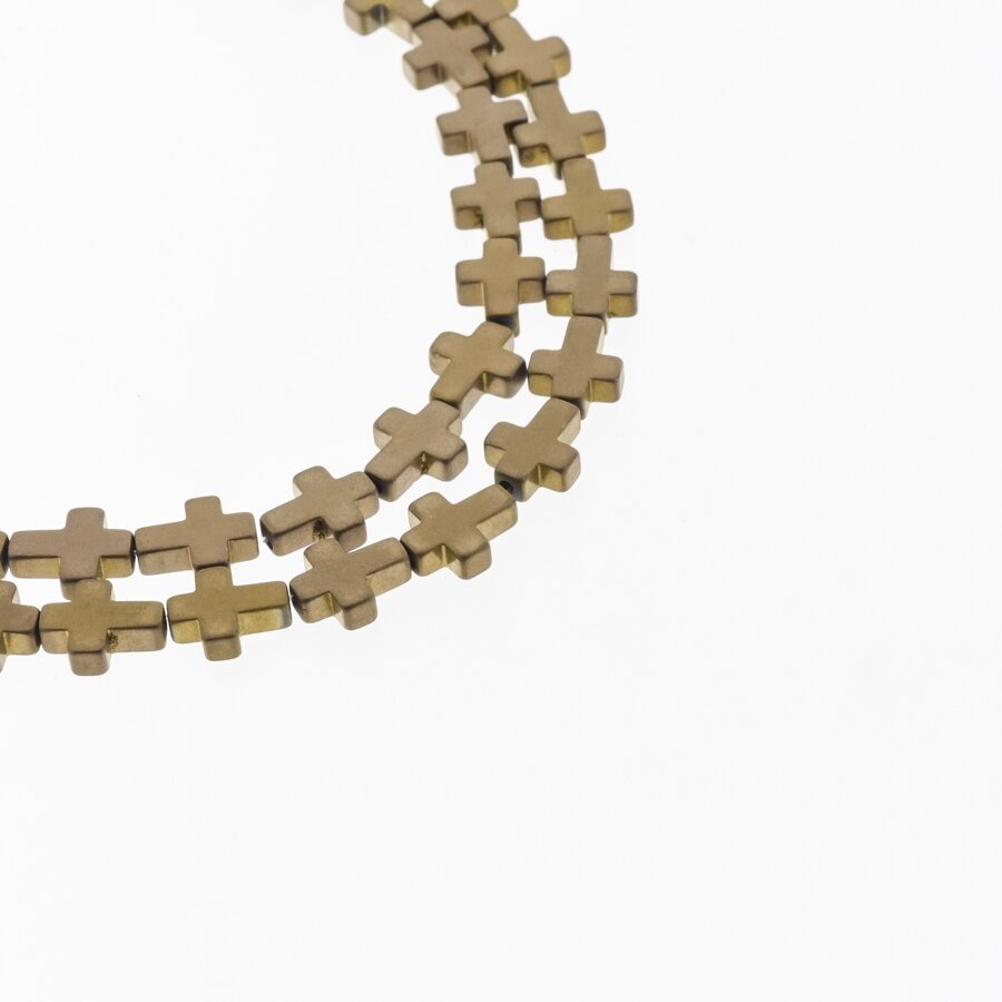 Hematitas, regeneruotas, matinis, kryželio forma, ruda spalva, 39-40 cm/gija, 4x4, 6x6, 6x8, 8x8, 8x10 mm Hematitas, regeneruotas, matinis, kryželio forma, ruda spalva, 39-40 cm/gija, 4x4, 6x6, 6x8, 8x8, 8x10 mm