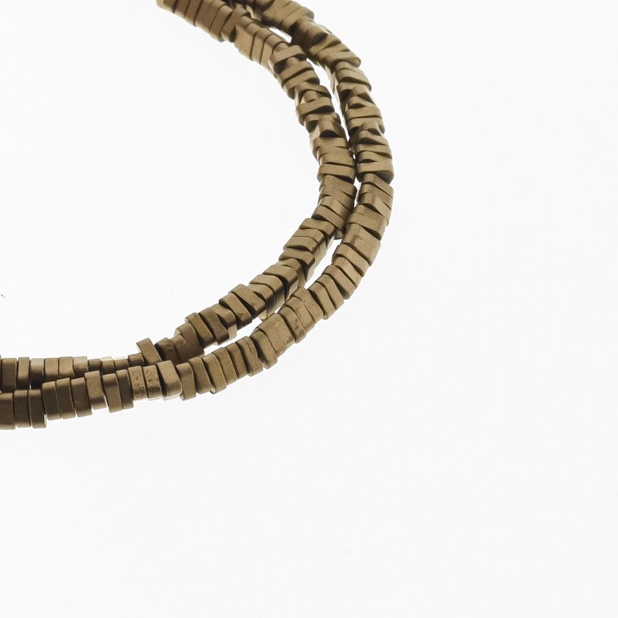 Hematite, Reconstituted, Matte Triangle Rondelle Bead, Brown, 39-40 cm/strand, 3x1 mm Hematite, Reconstituted, Matte Triangle Rondelle Bead, Brown, 39-40 cm/strand, 3x1 mm