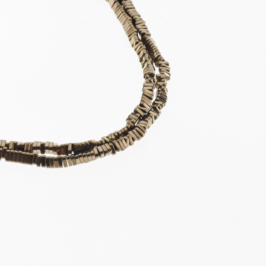 Hematite, Reconstituted, Triangle Rondelle Bead, Brown, 39-40 cm/strand, 3x1 mm