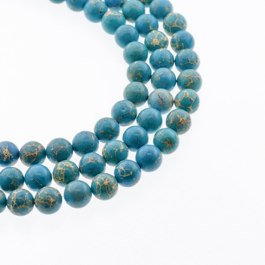 Impression Jasper (Chinese Yellow Wax Stone), Natural, Dyed, Round Bead, Turquoise Blue, 37-39 cm/strand, 4, 6, 8, 10, 12 mm Impression Jasper (Chinese Yellow Wax Stone), Natural, Dyed, Round Bead, Turquoise Blue, 37-39 cm/strand, 4, 6, 8, 10, 12 mm