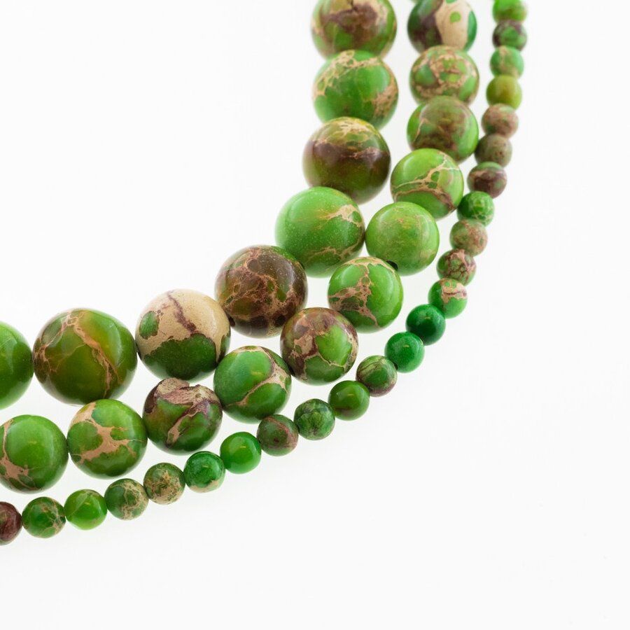 Impression Jasper (Chinese Yellow Wax Stone), Natural, Dyed, Round Bead, Green, 37-39 cm/strand, 4, 6, 8, 10, 12 mm Impression Jasper (Chinese Yellow Wax Stone), Natural, Dyed, Round Bead, Green, 37-39 cm/strand, 4, 6, 8, 10, 12 mm