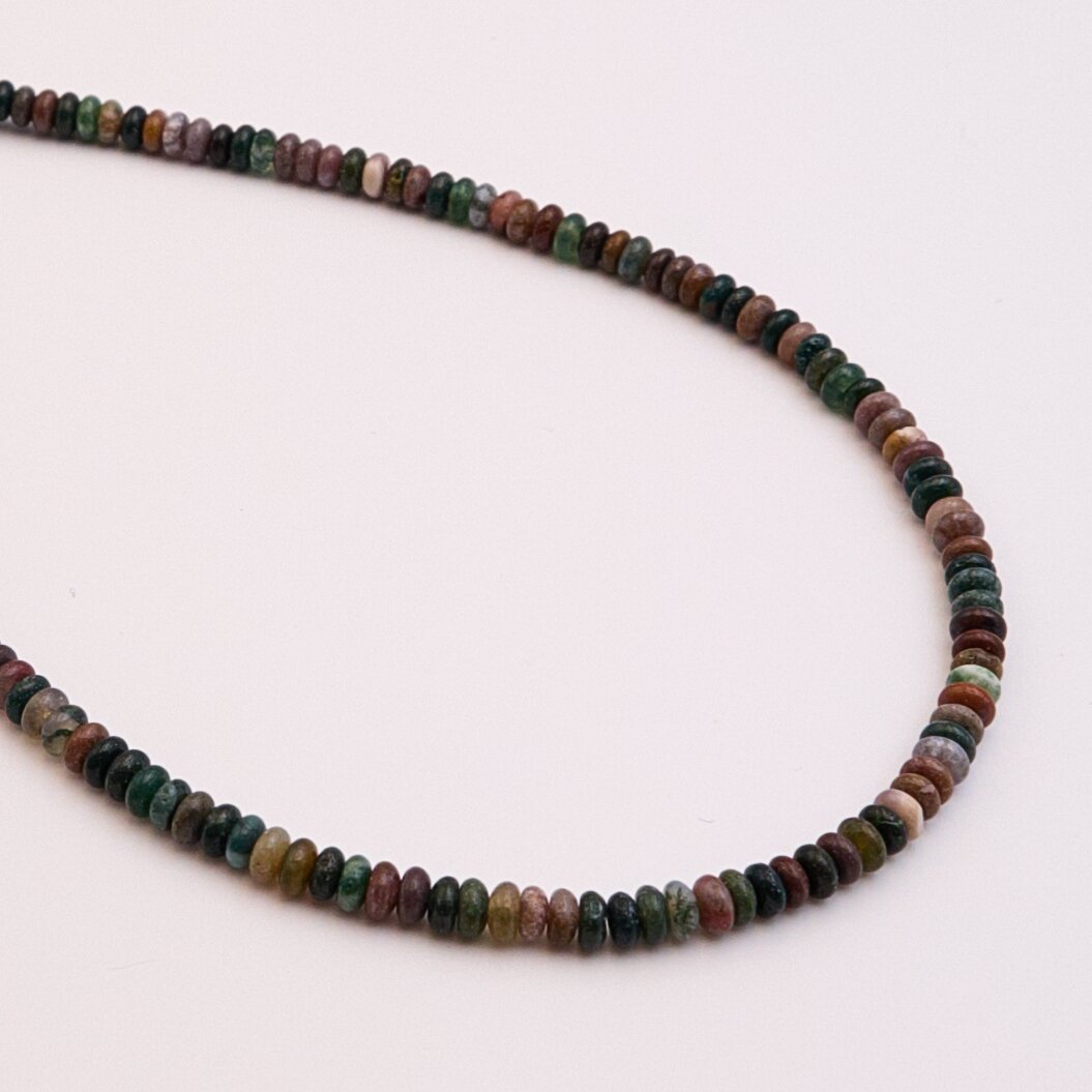 Indian Agate, Natural, B Grade, Abacus Rondelle Bead, Green, 37-39 cm/strand, 6x4 mm Indian Agate, Natural, B Grade, Abacus Rondelle Bead, Green, 37-39 cm/strand, 6x4 mm