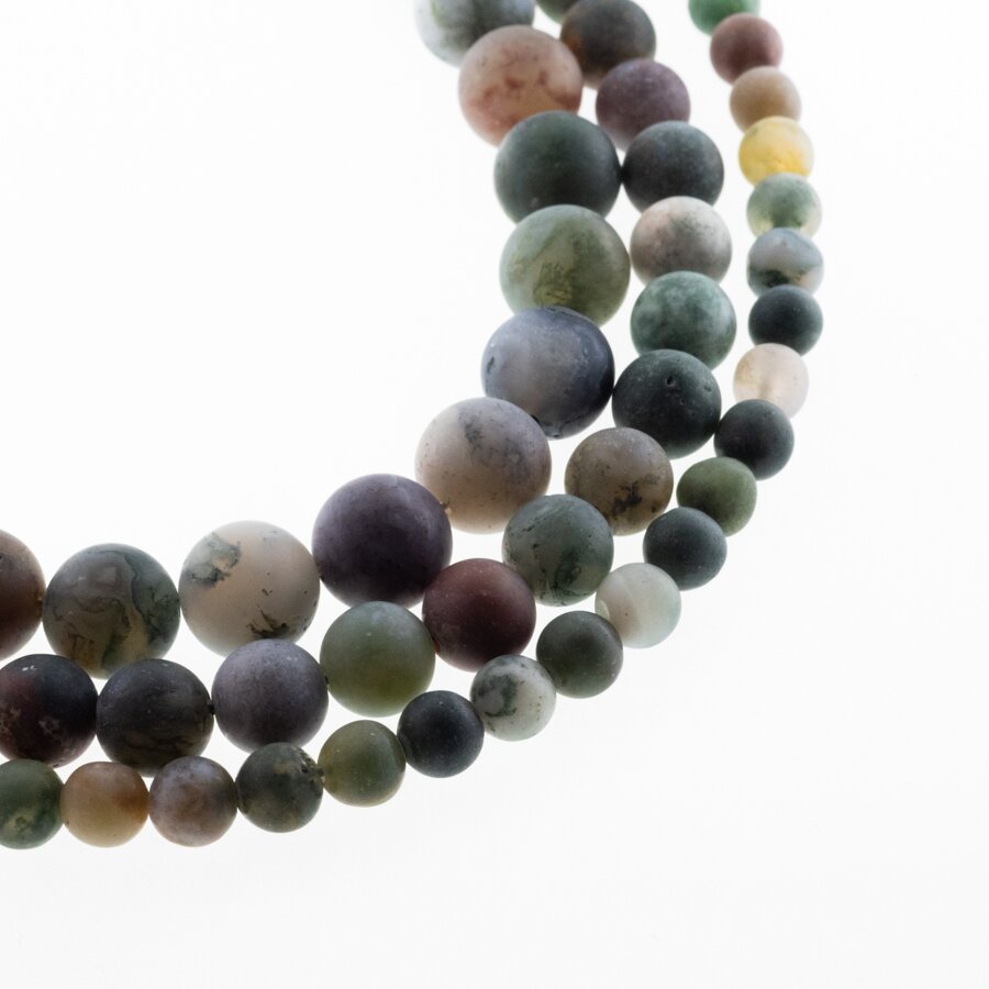 Indian Agate, Natural, B Grade, Matte Round Bead, Green, 37-39 cm/strand, 4, 6, 8, 10, 12, 14 mm Indian Agate, Natural, B Grade, Matte Round Bead, Green, 37-39 cm/strand, 4, 6, 8, 10, 12, 14 mm