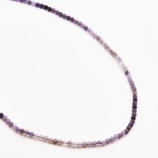 Iolitas, natūralus, C kokybė, briaunuotas, apvali forma, 37-39 cm/gija, 3 mm Iolitas, natūralus, C kokybė, briaunuotas, apvali forma, 37-39 cm/gija, 3 mm