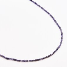 Iolite, natural, B quality, faceted, cube bead, 37-39 cm/string, 2 mm