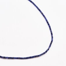 Iolite, natural, C quality, faceted, cube bead, 37-39 cm/string, 2 mm