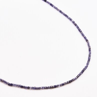 Iolite, natural, B quality, faceted, cube bead, 37-39 cm/string, 2 mm Iolite, natural, B quality, faceted, cube bead, 37-39 cm/string, 2 mm