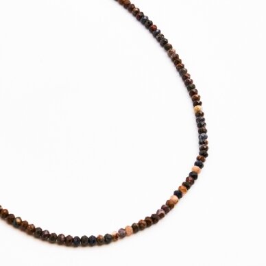 Jaspio mišinys, natūralus, A kokybė, briaunuotas, abacus rondelės forma, 37-39 cm/gija, 4x3 mm Jaspio mišinys, natūralus, A kokybė, briaunuotas, abacus rondelės forma, 37-39 cm/gija, 4x3 mm