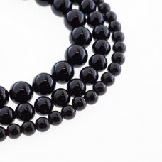 Black Obsidian, Natural, AB Grade, Round Bead, 37-39 cm/strand, 4, 6, 8, 10, 12 mm Black Obsidian, Natural, AB Grade, Round Bead, 37-39 cm/strand, 4, 6, 8, 10, 12 mm