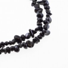Black Obsidian, Natural, AB Grade, Chip Bead, 80-83 cm/strand, about 5-8 mm