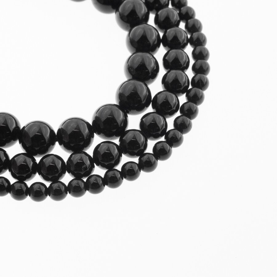 Black Tourmaline/Schorl, Natural, AB Grade, Round Bead, 37-39 cm/strand, 4, 6, 8, 10 mm Black Tourmaline/Schorl, Natural, AB Grade, Round Bead, 37-39 cm/strand, 4, 6, 8, 10 mm