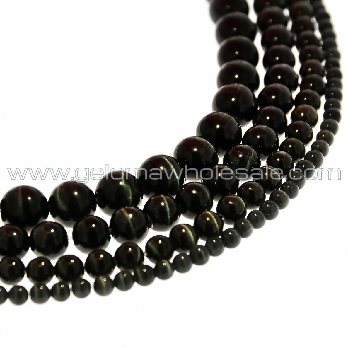 Katės akis-stiklas, apvali forma, #10 juoda spalva, 4, 6, 8, 10, 12 mm Katės akis-stiklas, apvali forma, #10 juoda spalva, 4, 6, 8, 10, 12 mm