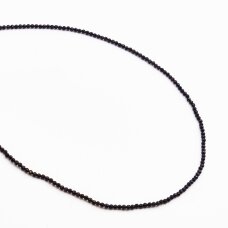 Kairo naktis, sintetinis, AB+ kokybė, briaunuotas, apvali forma, 37-39 cm/gija, 2 mm Kairo naktis, sintetinis, AB+ kokybė, briaunuotas, apvali forma, 37-39 cm/gija, 2 mm