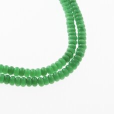 Kocie oko-szkło, kształt rondelle, #02 zielony kolor, sznur, 8x5, 10x8, 12x10 mm