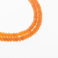 Kocie oko-szkło, kształt rondelle, #04 pomarańczowy kolor, sznur, 8x5, 10x8, 12x10 mm