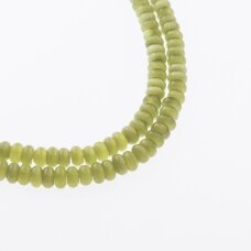 Cat's Eye Glass, Abacus Rondelle Bead, #26 Olive Green, 8x5, 10x8, 12x8 mm