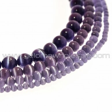 Kocie oko-szkło, kształt okrągły, #32 fioletowy kolor, sznur, 4, 6, 8, 10, 12 mm Kocie oko-szkło, kształt okrągły, #32 fioletowy kolor, sznur, 4, 6, 8, 10, 12 mm