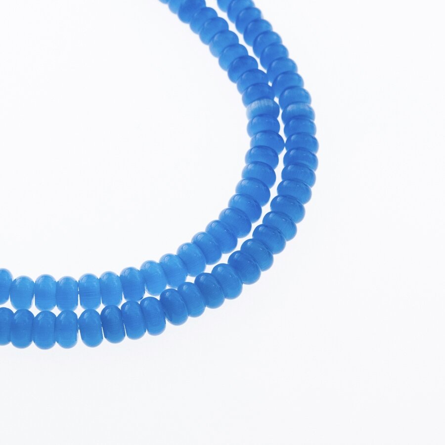 Cat's Eye Glass, Abacus Rondelle Bead, #11 Blue, 8x5, 10x8, 12x10 mm Cat's Eye Glass, Abacus Rondelle Bead, #11 Blue, 8x5, 10x8, 12x10 mm