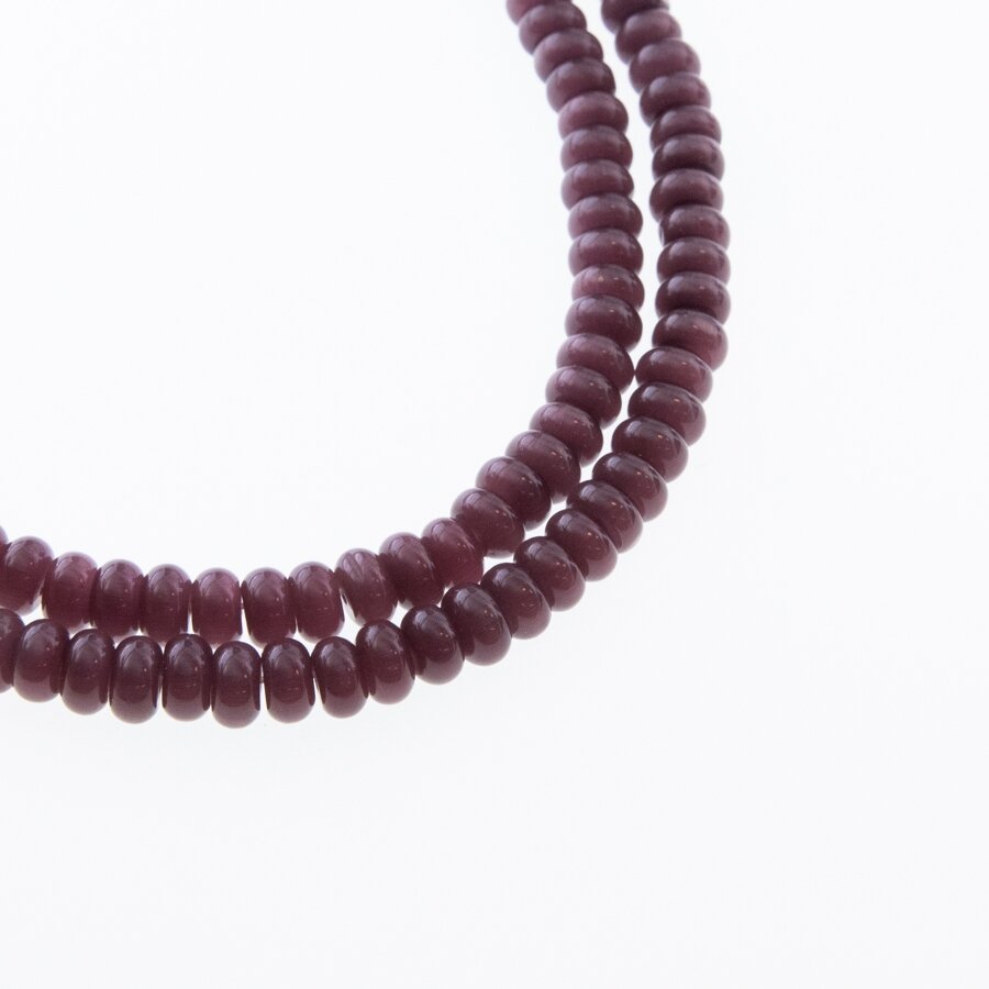 Katės akis-stiklas, abacus rondelės forma, #16 vynuogių violetinė spalva, 8x5, 10x8, 12x10 mm Katės akis-stiklas, abacus rondelės forma, #16 vynuogių violetinė spalva, 8x5, 10x8, 12x10 mm
