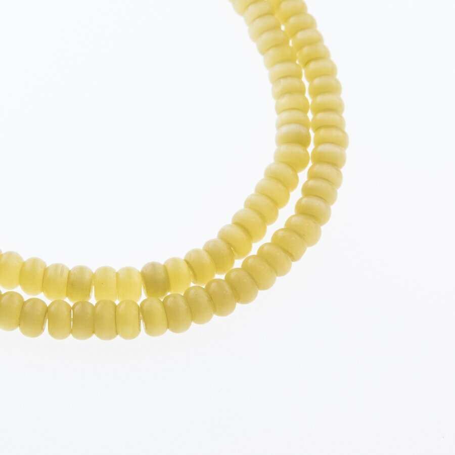 Cat's Eye Glass, Abacus Rondelle Bead, #19 Mustard Yellow, 8x5, 10x8, 12x8 mm Cat's Eye Glass, Abacus Rondelle Bead, #19 Mustard Yellow, 8x5, 10x8, 12x8 mm