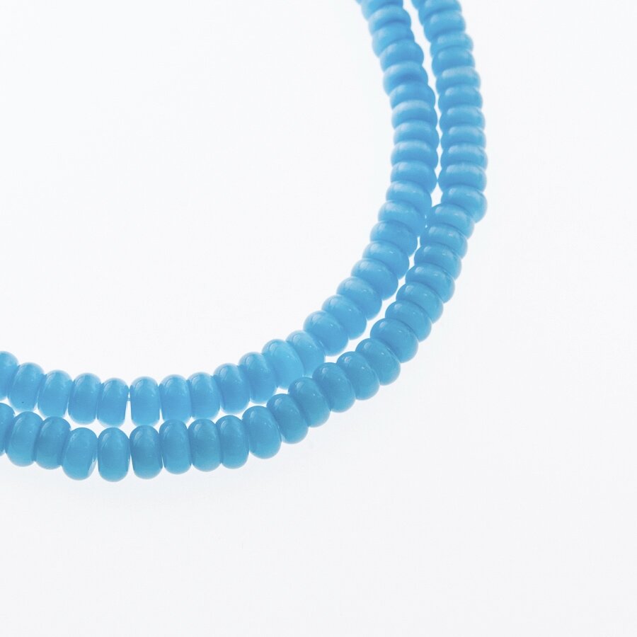 Cat's Eye Glass, Abacus Rondelle Bead, #29 Sky Blue, 8x5, 10x8, 12x8 mm Cat's Eye Glass, Abacus Rondelle Bead, #29 Sky Blue, 8x5, 10x8, 12x8 mm