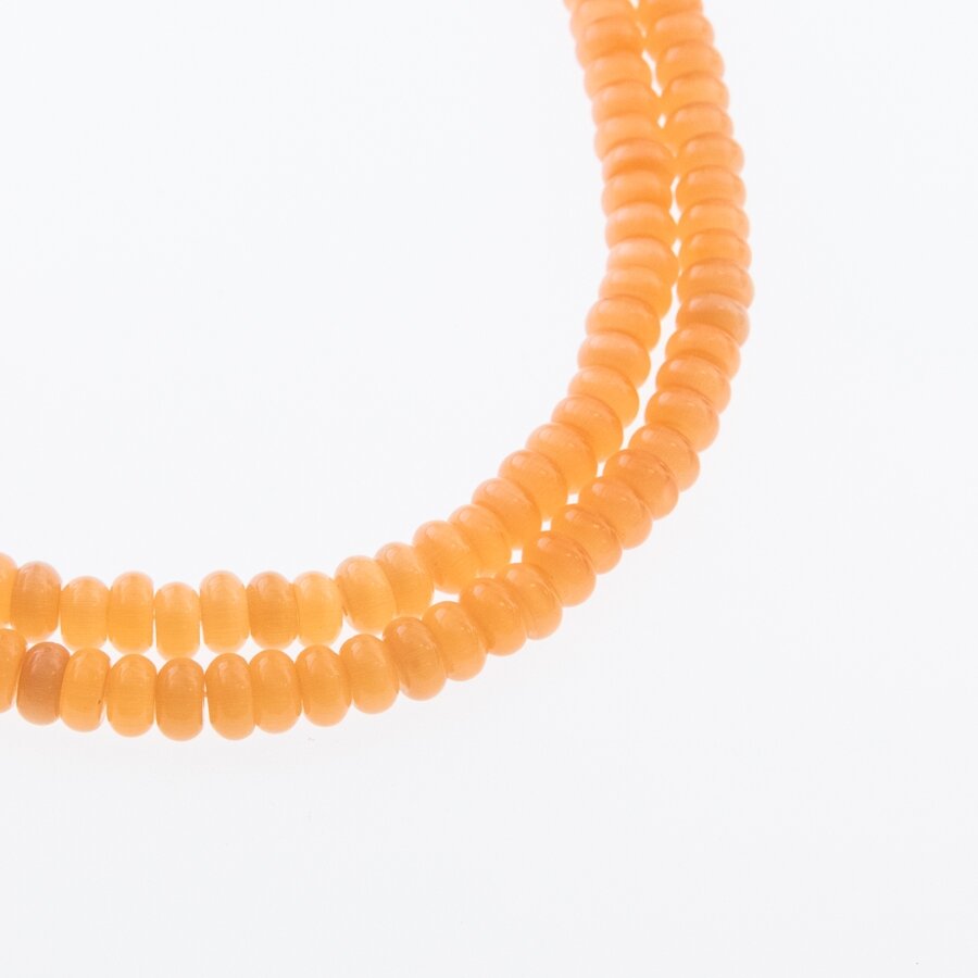 Cat's Eye Glass, Abacus Rondelle Bead, #30 Light Orange, 8x5, 10x8, 12x8 mm Cat's Eye Glass, Abacus Rondelle Bead, #30 Light Orange, 8x5, 10x8, 12x8 mm