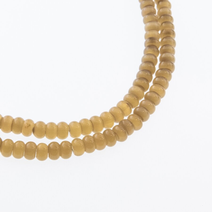 Cat's Eye Glass, Abacus Rondelle Bead, #31 Light Brown, 8x5, 10x8, 12x10 mm Cat's Eye Glass, Abacus Rondelle Bead, #31 Light Brown, 8x5, 10x8, 12x10 mm