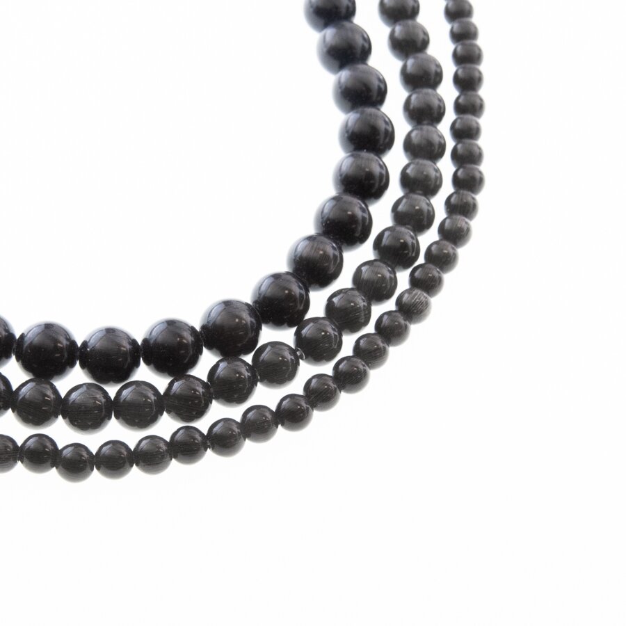 Cat's Eye Glass, Round Bead, #10 Black, 4, 6, 8, 10, 12 mm Cat's Eye Glass, Round Bead, #10 Black, 4, 6, 8, 10, 12 mm