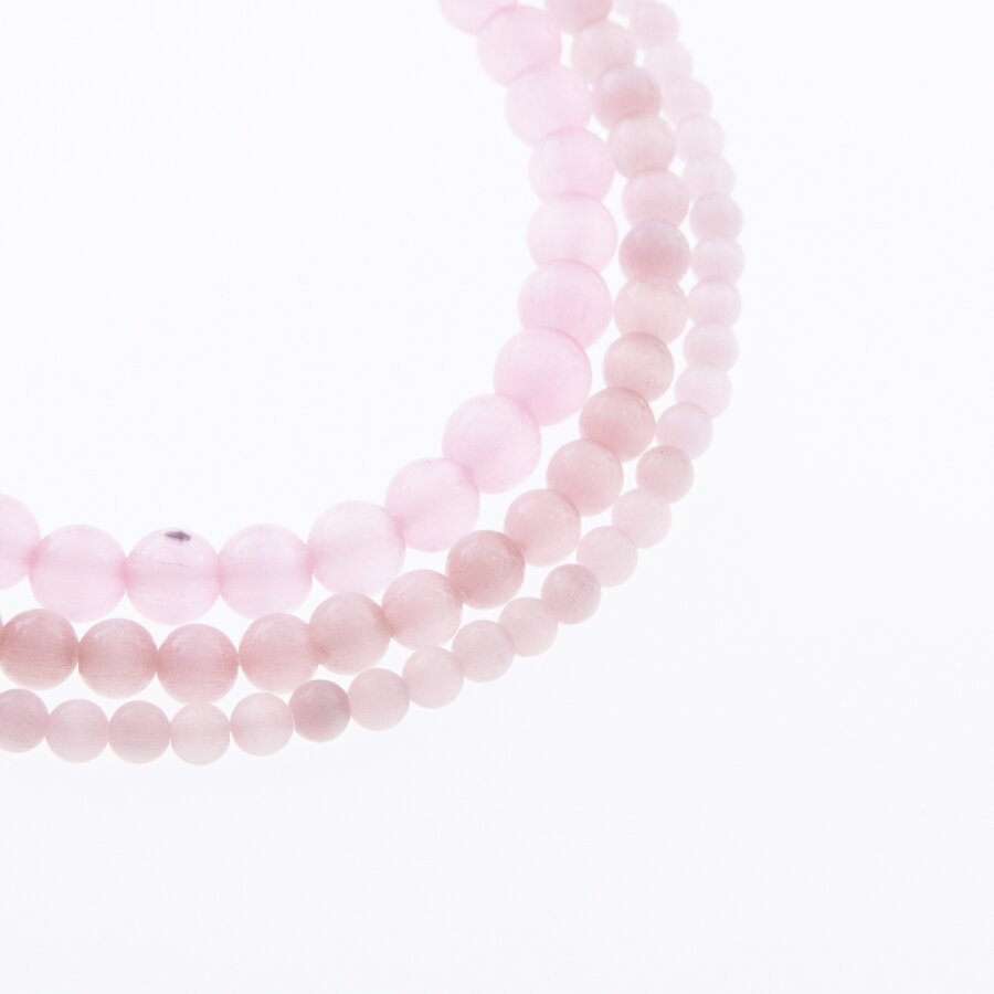 Cat's Eye Glass, Round Bead, #15 Light Pink, 4, 6, 8, 10, 12 mm Cat's Eye Glass, Round Bead, #15 Light Pink, 4, 6, 8, 10, 12 mm