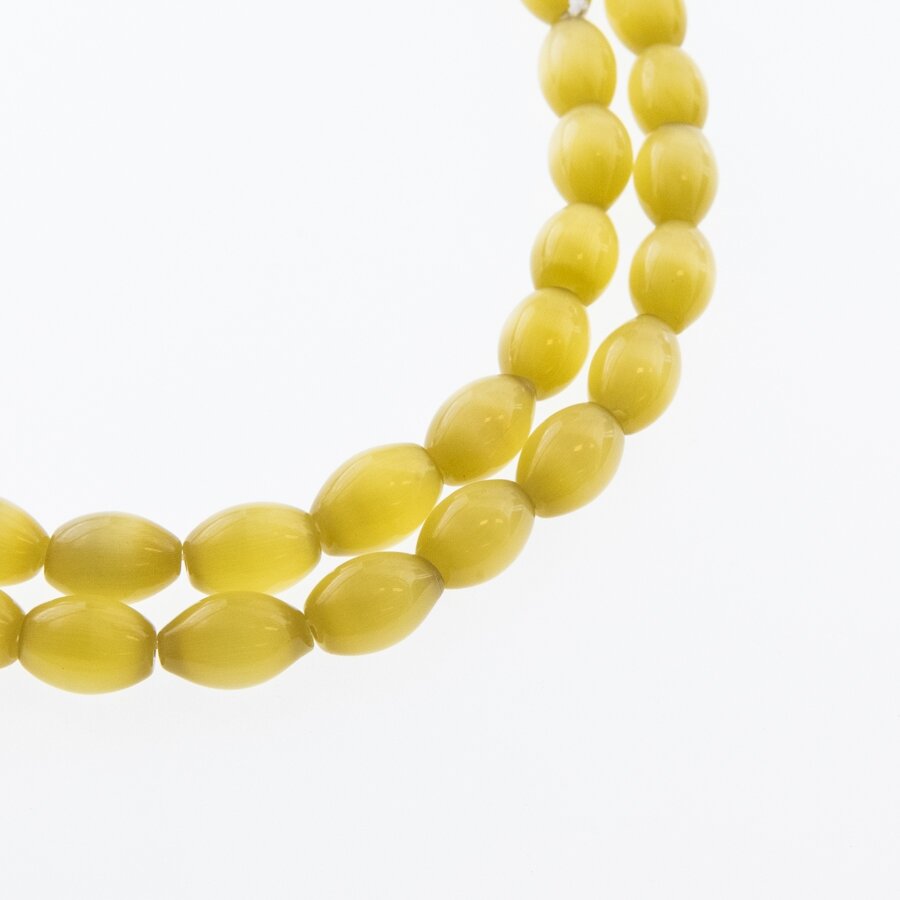 Cat's Eye Glass, Oval Bead, #19 Mustard Yellow, 4x6, 6x8, 8x12, 10x14 mm Cat's Eye Glass, Oval Bead, #19 Mustard Yellow, 4x6, 6x8, 8x12, 10x14 mm