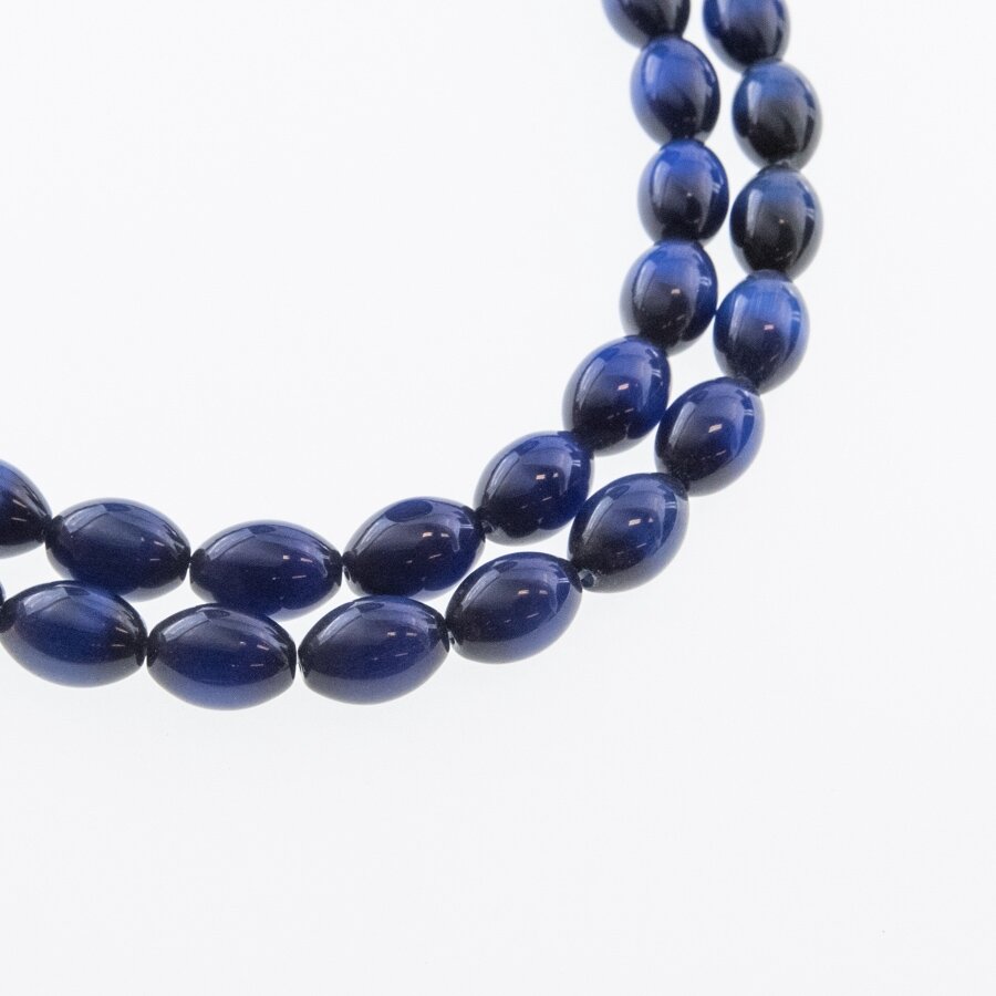 Cat's Eye Glass, Oval Bead, #23 Dark Blue, 4x6, 6x8, 8x12, 10x14 mm