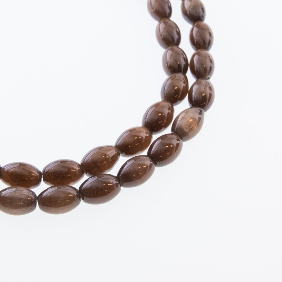 Cat's Eye Glass, Oval Bead, #27 Brown, 4x6, 6x8, 8x12, 10x14 mm