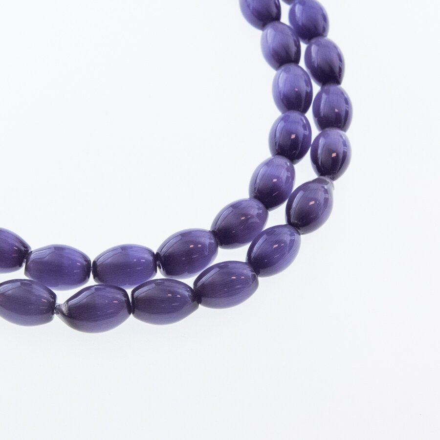 Cat's Eye Glass, Oval Bead, #32 Violet, 4x6, 6x8, 8x12, 10x14 mm