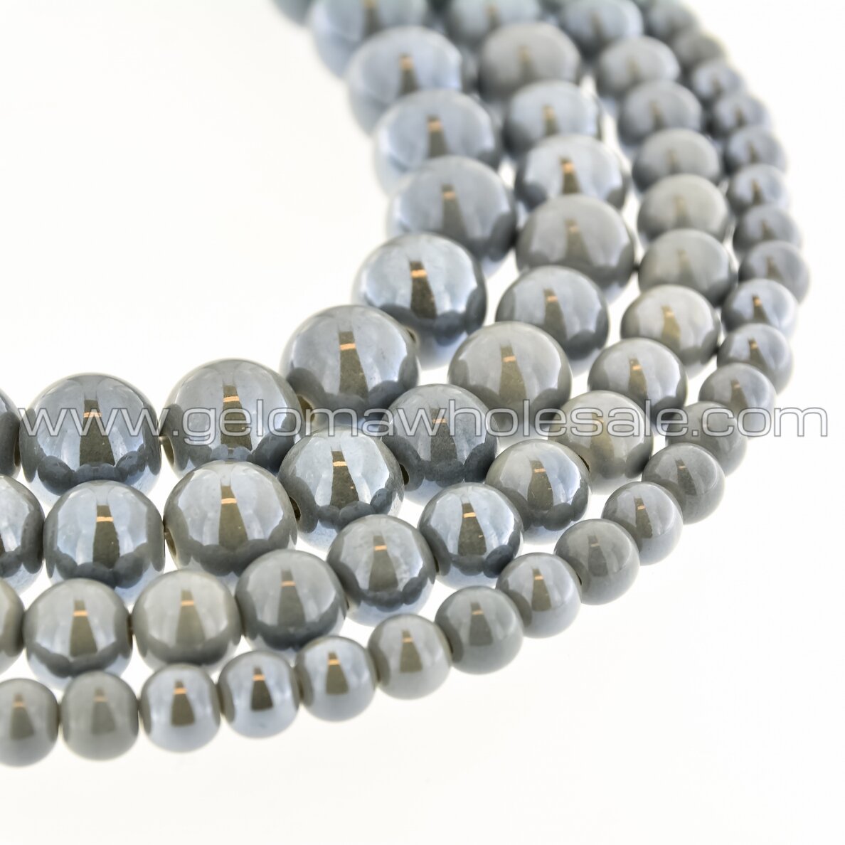 Keramika, apvali forma, #A30 pilka spalva, apie 55 vnt./gija, 6, 8, 10, 12, 14, 16, 18, 20, 28, 32, 35 mm