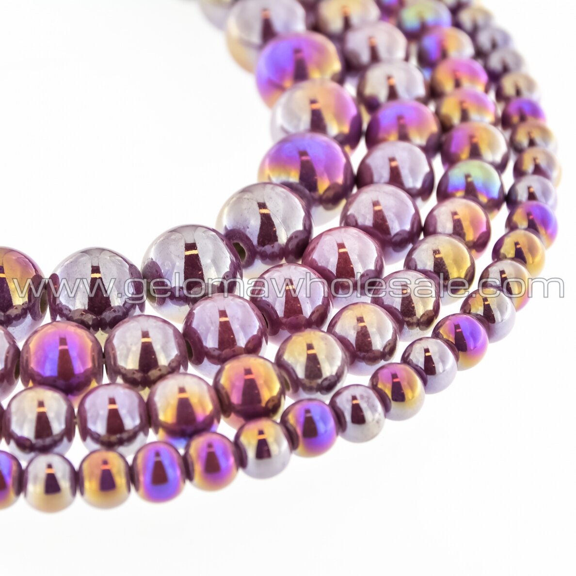 Ceramic, Round Bead, #B29 Berry Red, AB Effect, about 55 pcs/strand, 6, 8, 10, 12, 14, 16, 18, 20, 28, 32, 35 mm