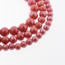 Ceramic, Round Bead, #A14 Carrot Red, about 55 pcs/strand, 6, 8, 10, 12, 14, 16, 18, 20, 28, 32, 35 mm