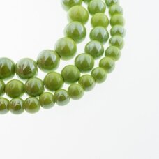 Ceramic, Round Bead, #A18 Lime Green, about 55 pcs/strand, 6, 8, 10, 12, 14, 16, 18, 20, 28, 32, 35 mm