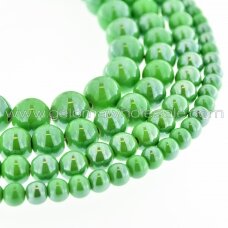 Ceramic, Round Bead, #A19 Green, about 55 pcs/strand, 6, 8, 10, 12, 14, 16, 18, 20, 28, 32, 35 mm