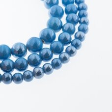 Ceramic, Round Bead, #A21 Sky Blue, about 55 pcs/strand, 6, 8, 10, 12, 14, 16, 18, 20, 28, 32, 35 mm