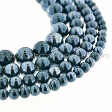 Ceramic, Round Bead, #A27 Deep Sea Green, about 55 pcs/strand, 6 mm
